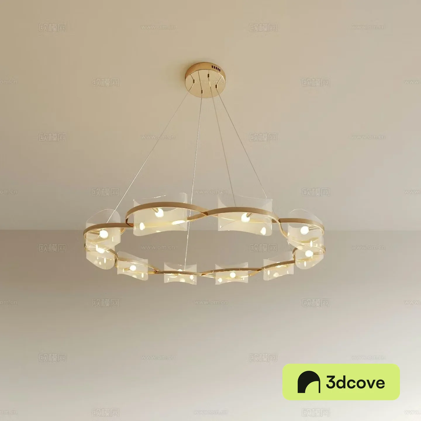 Creative chandelier hall chandelier ring chandelier