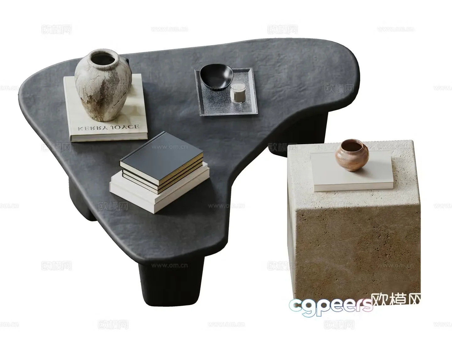Middle-aged coffee table 3D model