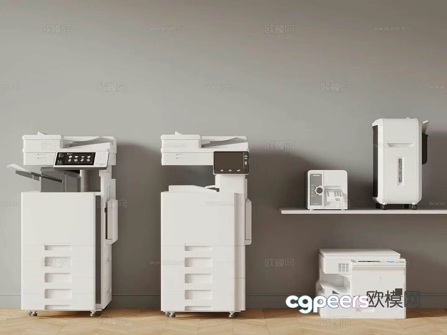 Modern printer shredder 3d model
