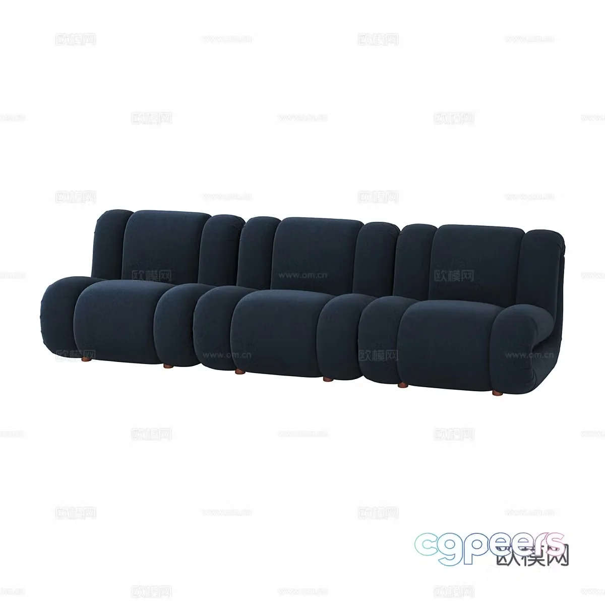 Modern multi-seater sofa 3d model