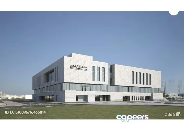 Modern White Building 3D Model – 1760 – VRAY Render