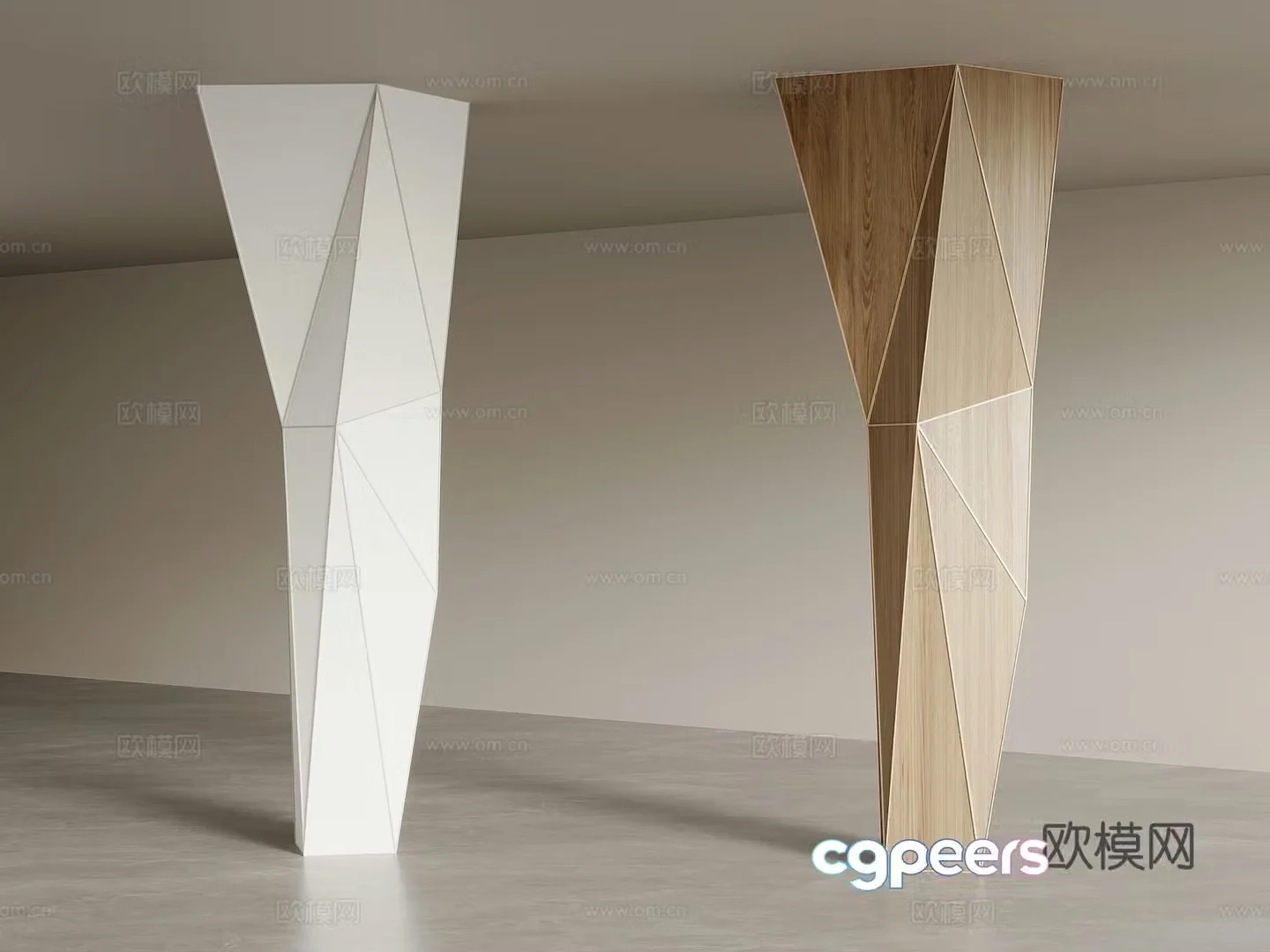 Column Modern shaped column Decorative column 3D model