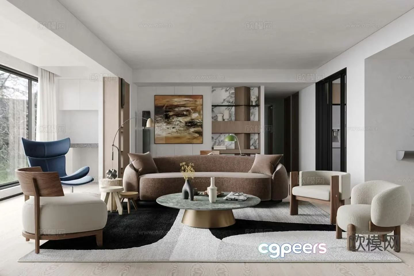 Modern living room 3d model