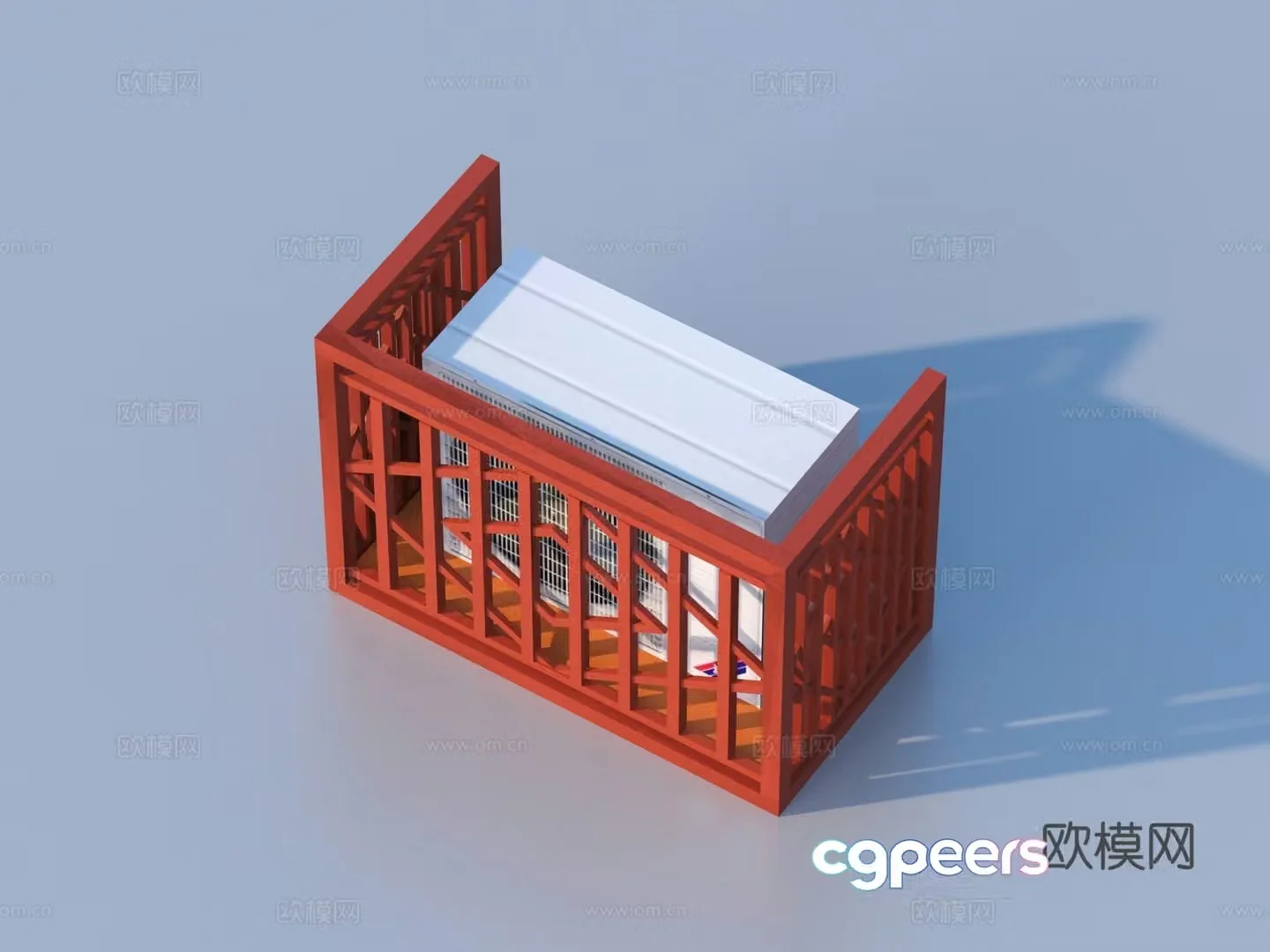 Air conditioning rack Air conditioning exterior unit Grille decoration 3D model