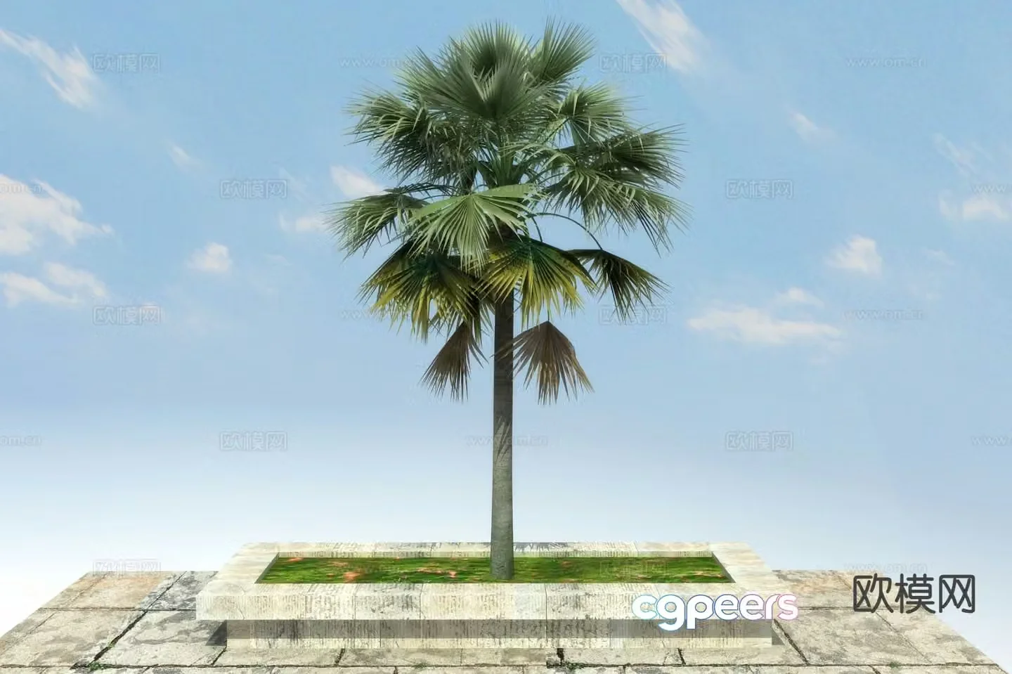 Landscape tree fruit tree 3d model