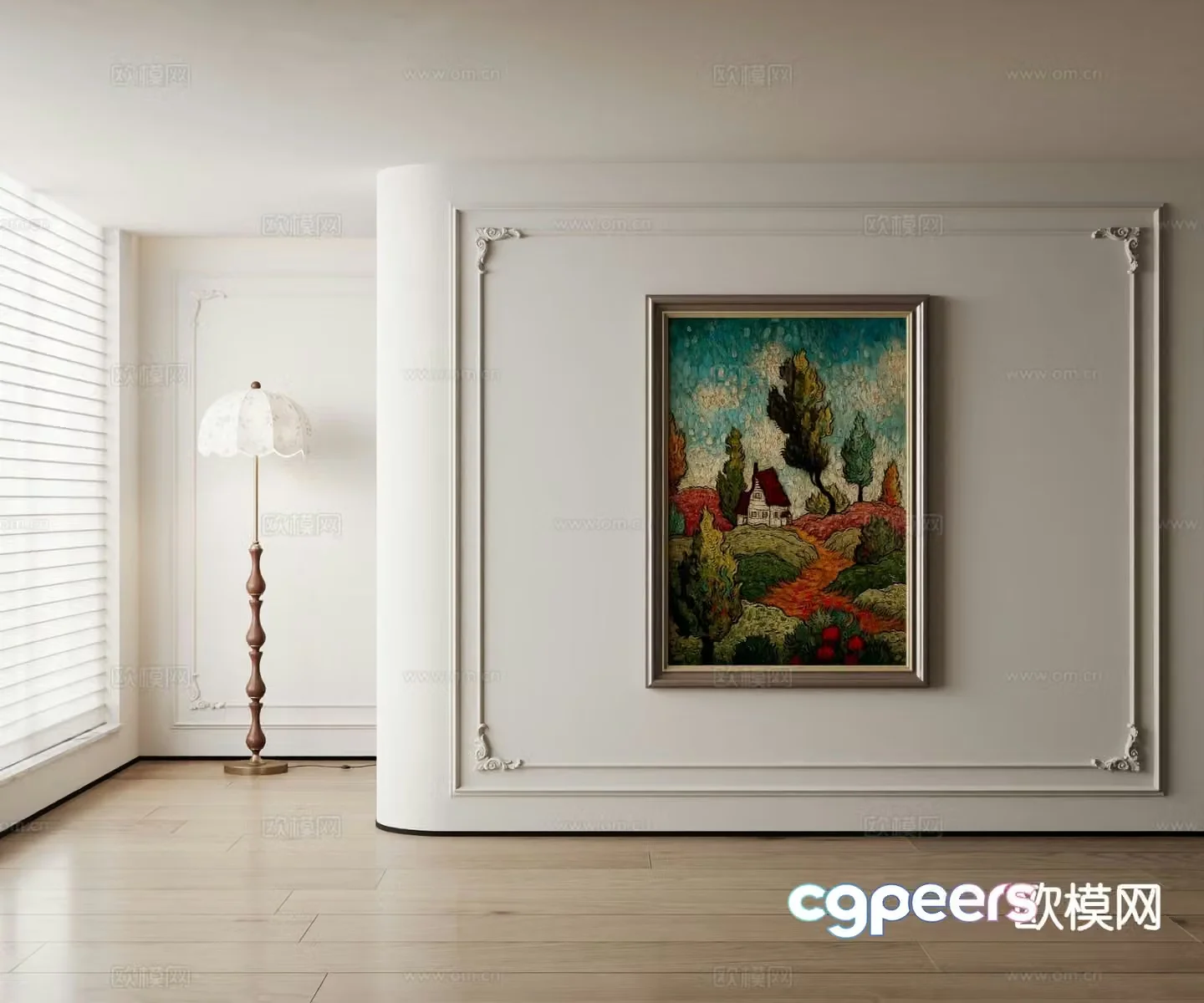 American oil painting art painting decorative painting 3d model