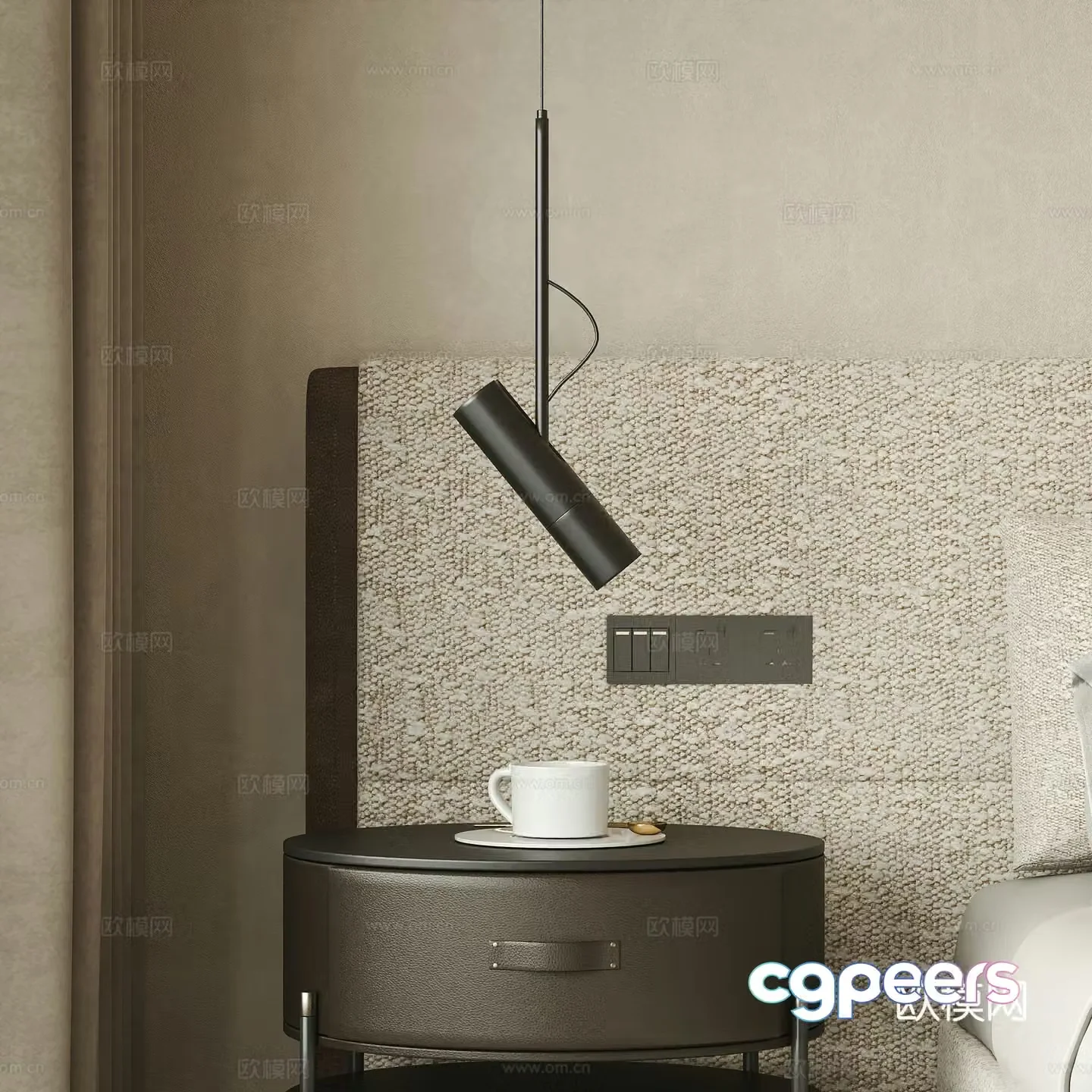 Modern chandelier 3d model