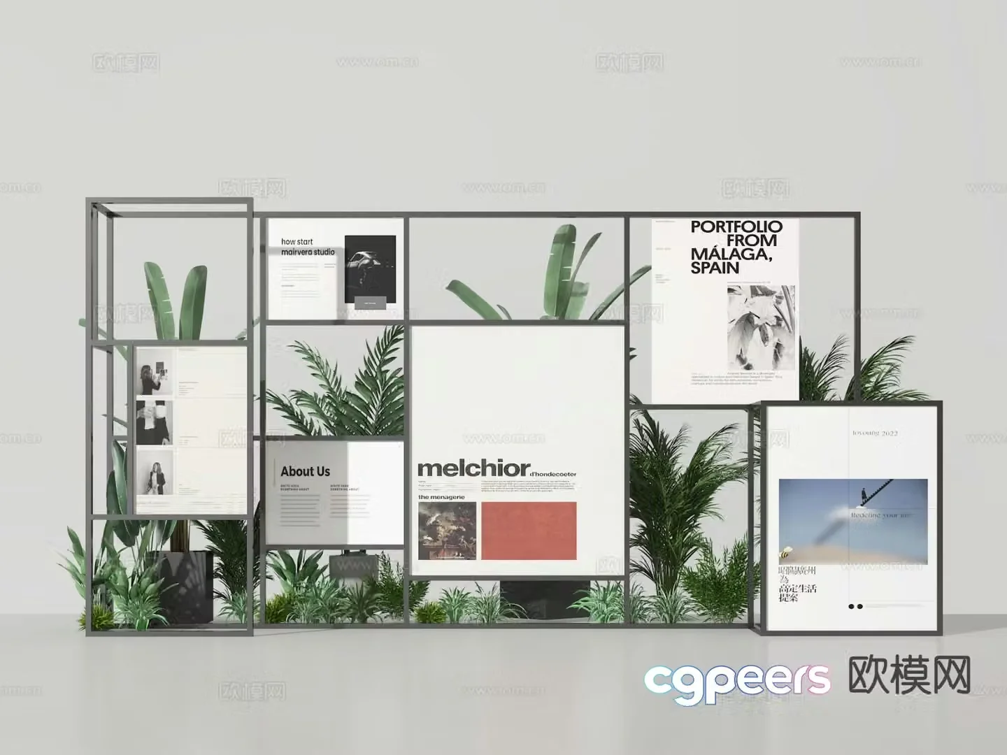 Commercial presentation photo check-in point 3D model