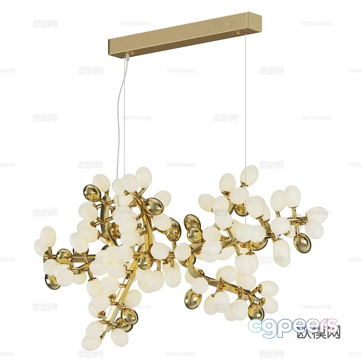 Modern simple chandeliers light luxury chandeliers dining chandeliers living room chandeliers leaves chandeliers 3D model