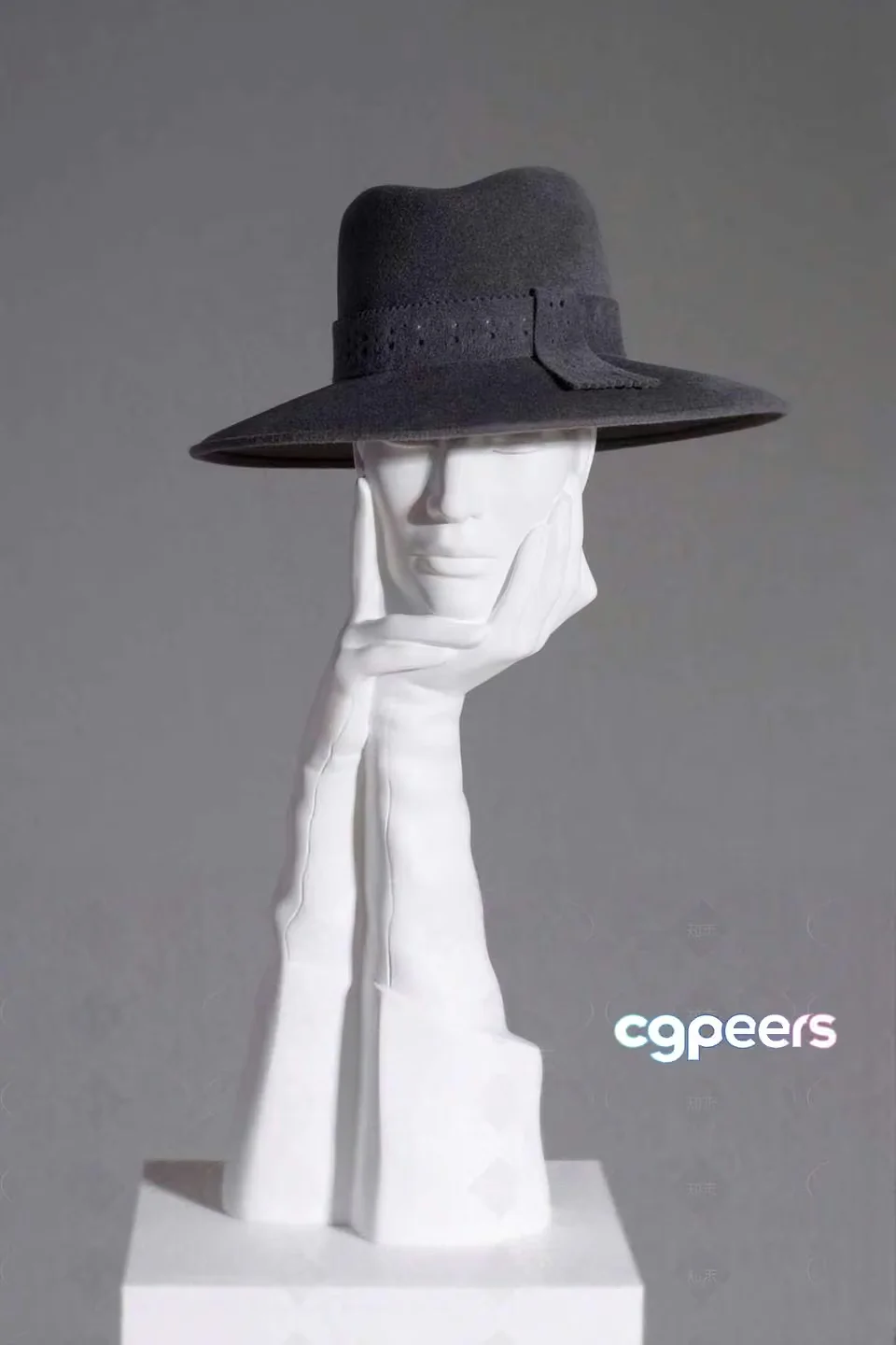 A Hat On A Mannequin Head 3D Model – 22761 – VRAY Render
