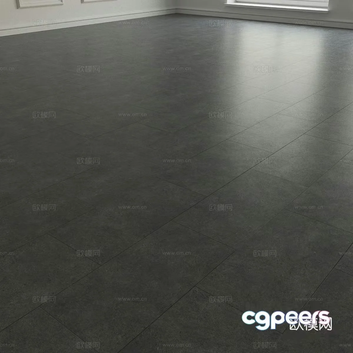 Modern Italian dark gray antique tiles Soft light tiles 3d model