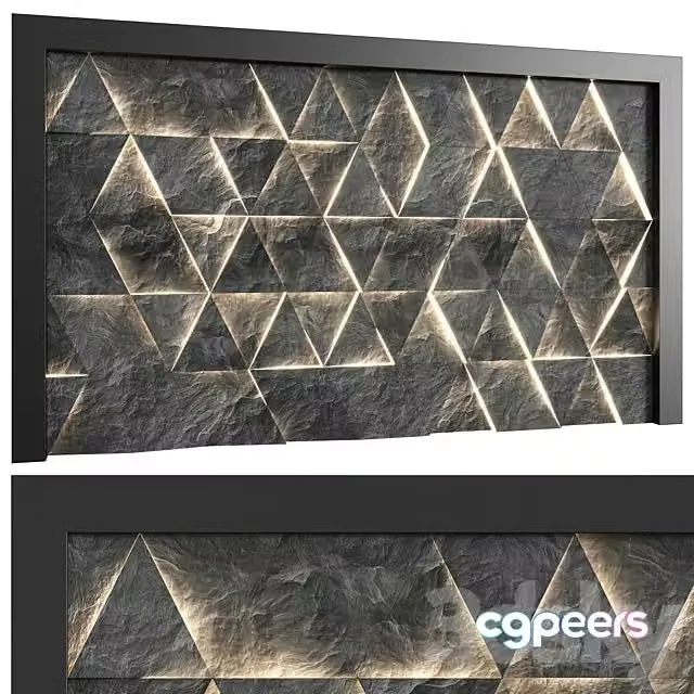 3ds Max Free – Backlit Stone Wall Panel