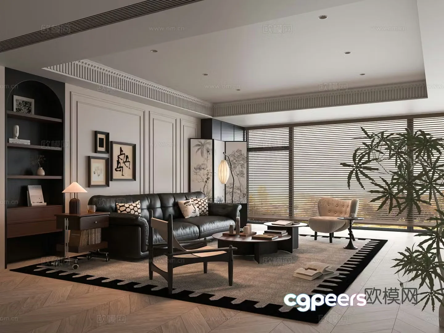 French living room 3d model