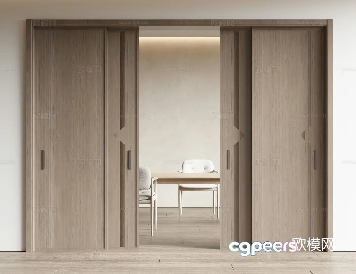 Modern sliding door sliding door 3d model