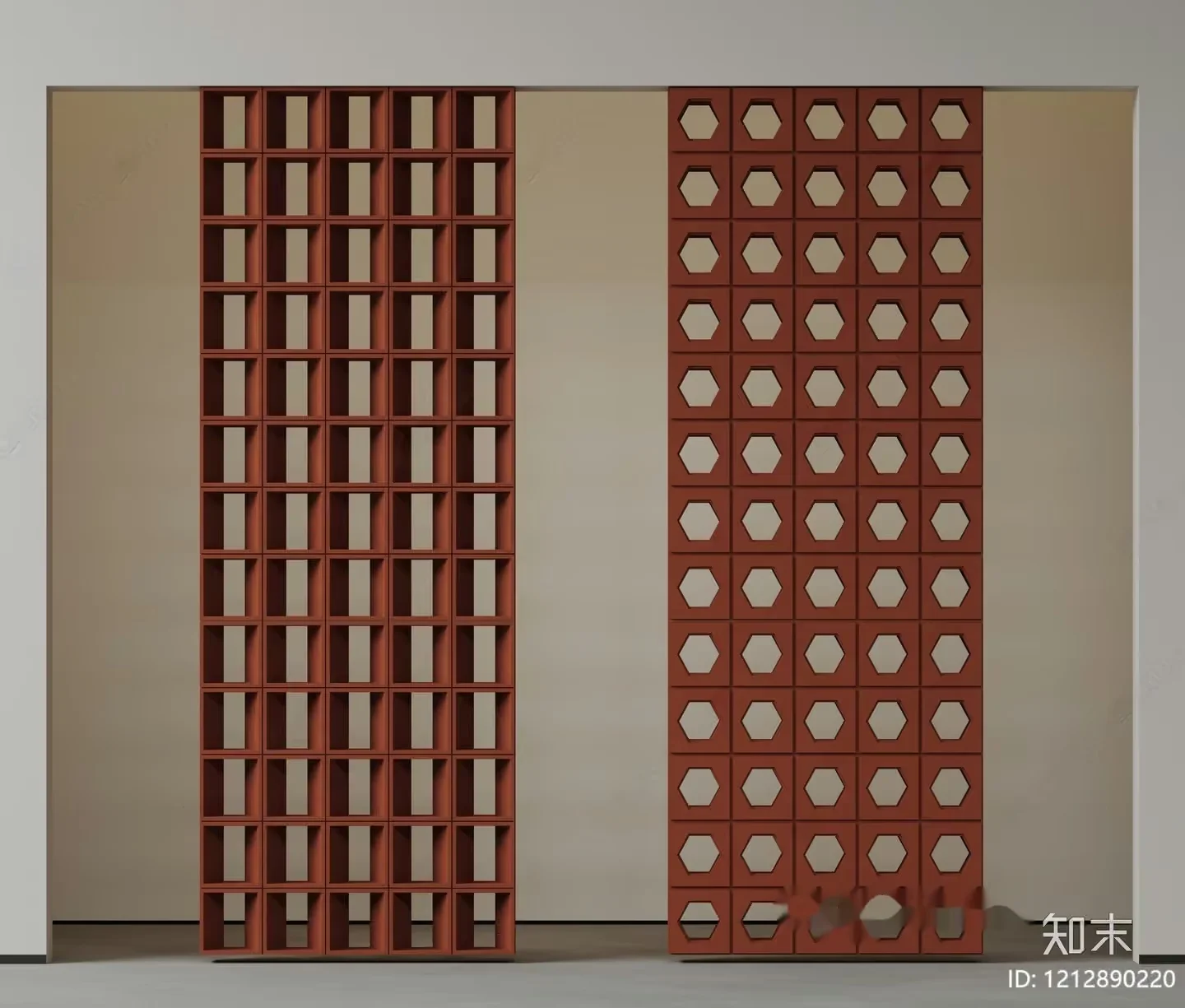 A Decorative Wall Panel 3D Model – 11053 – VRAY Render
