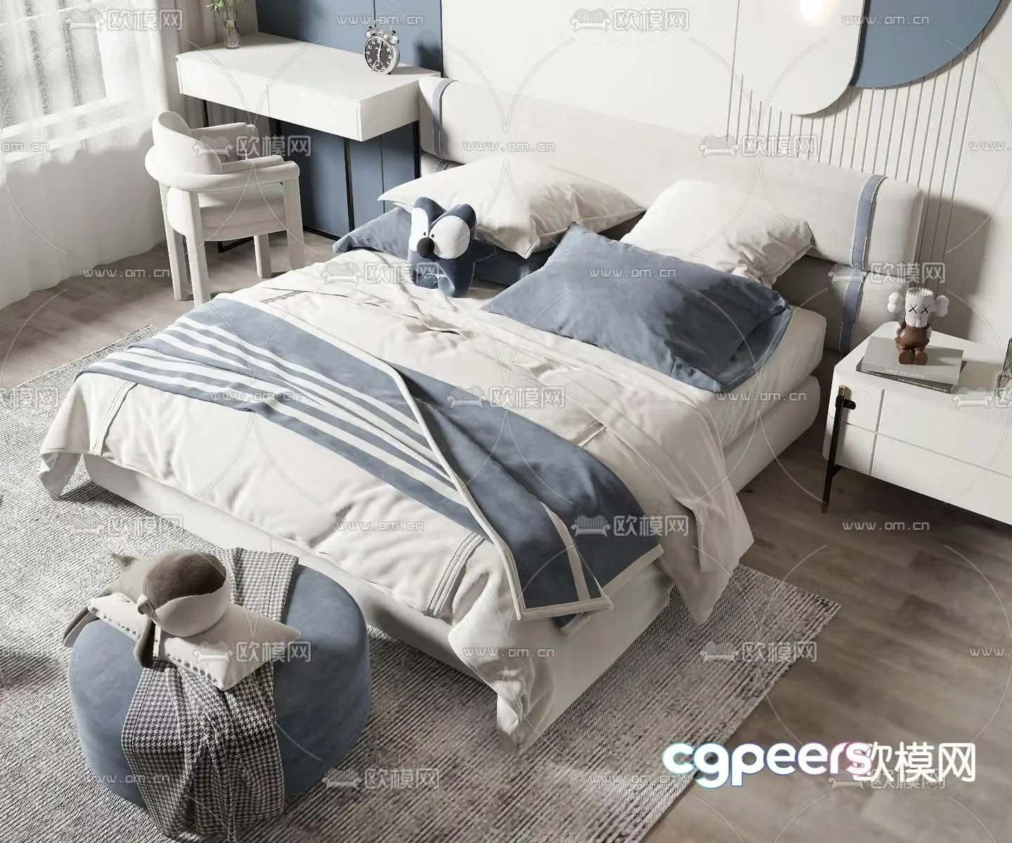 Modern children’s bed 3d model