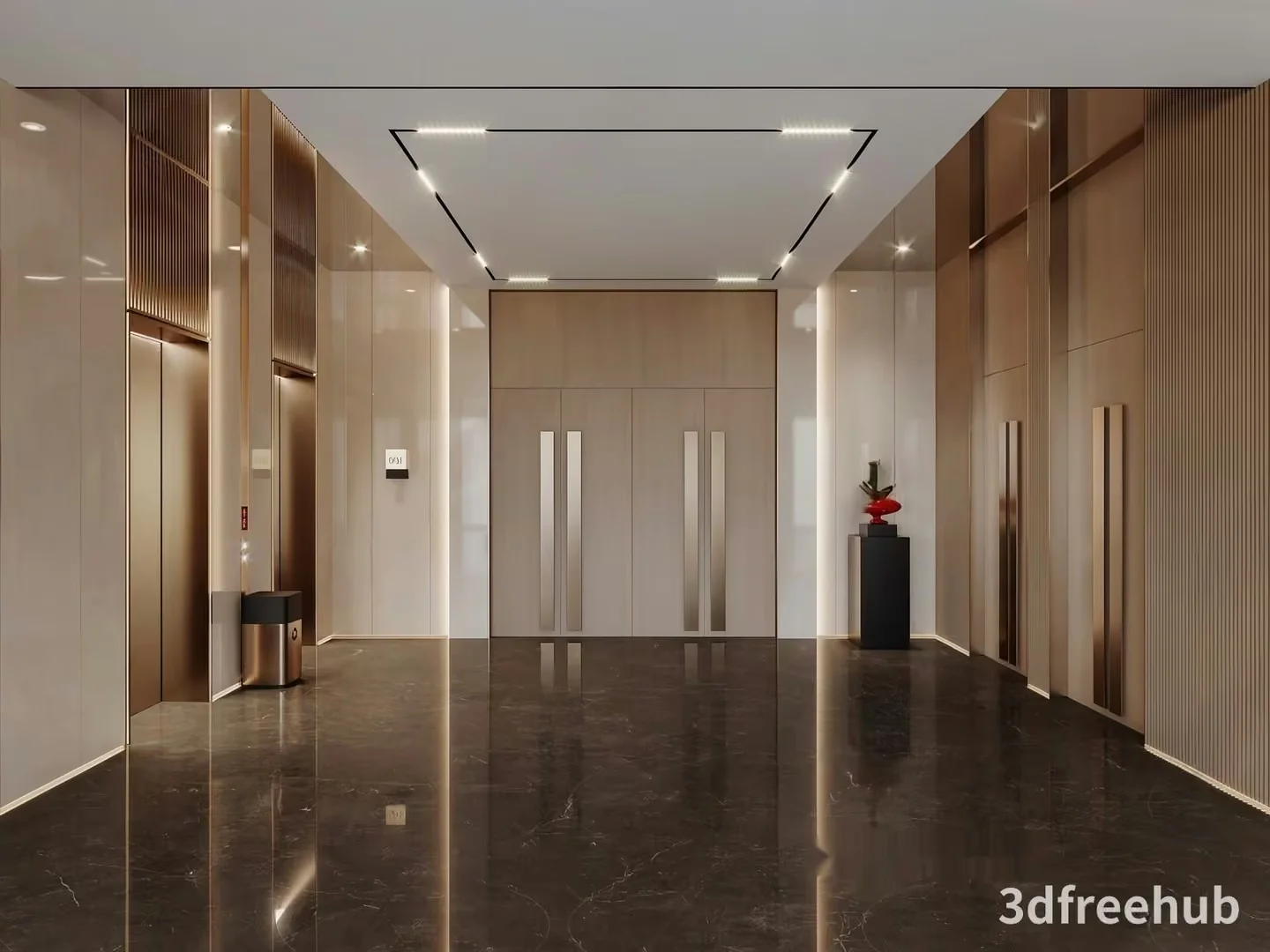 Modern Office Space 3D Model – 19601 – VRAY Render