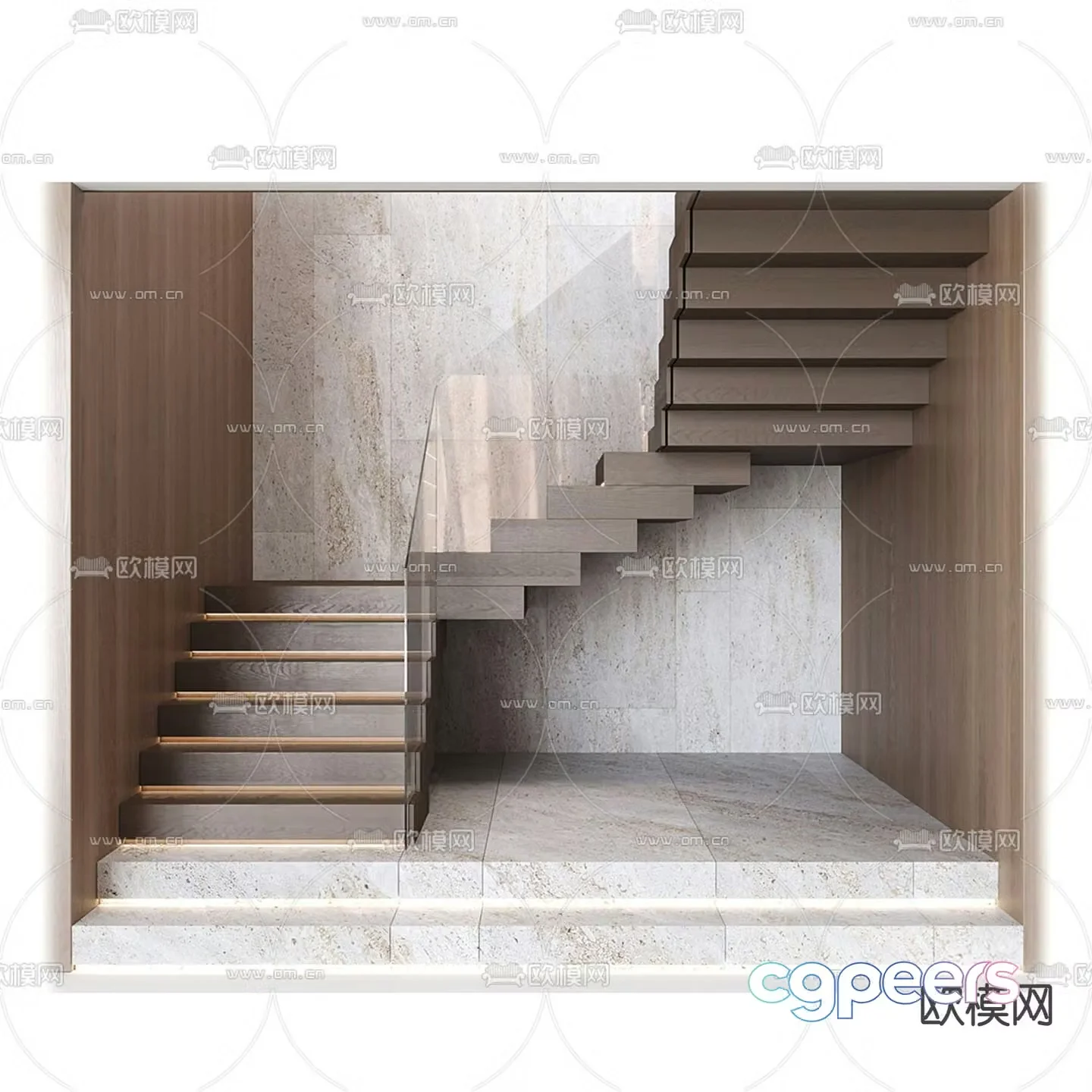 Interior staircase 3d model