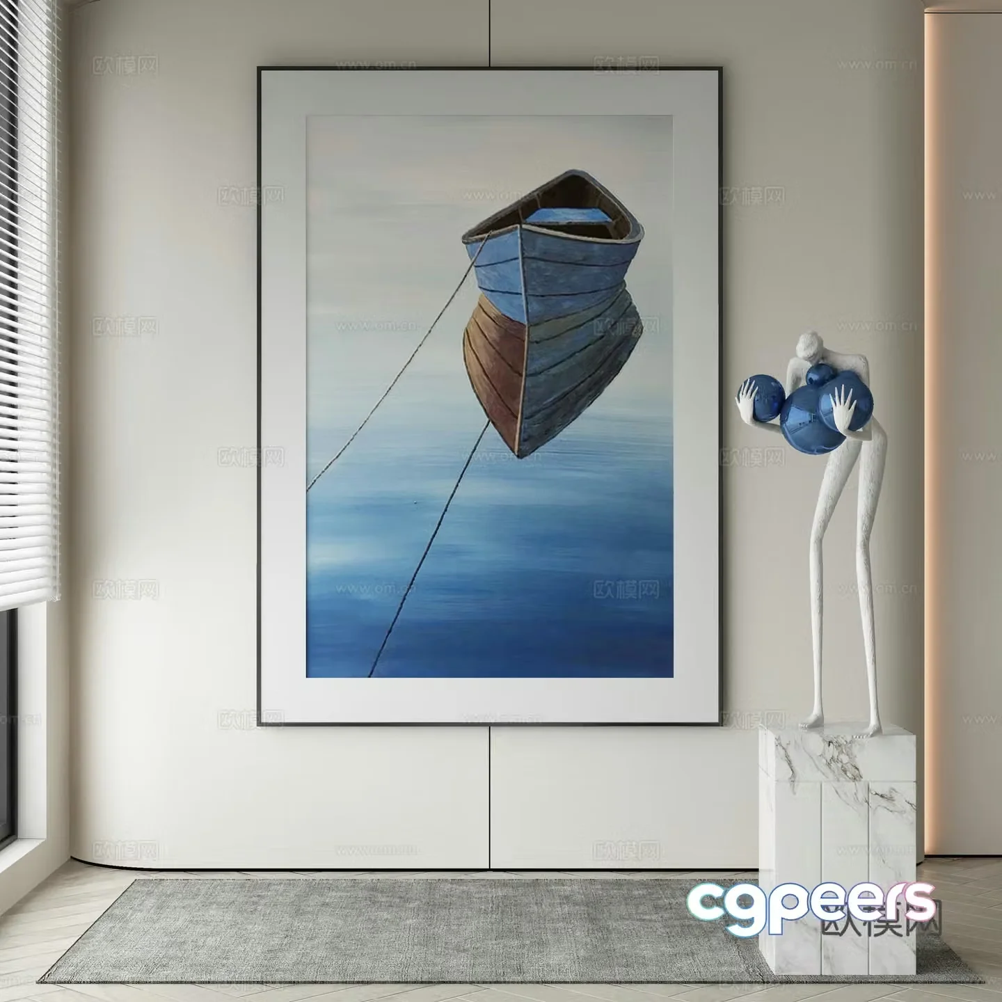 Wasabi hanging painting oil painting 3d model