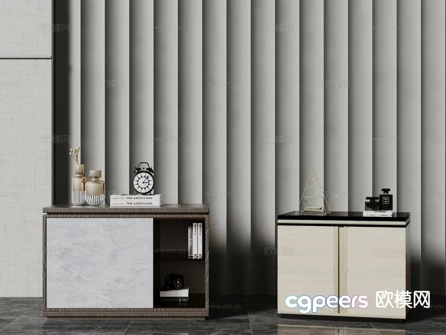 Modern bedside table 3d model