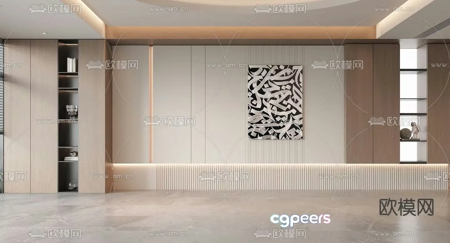 Sofa background wall model wall 3d model