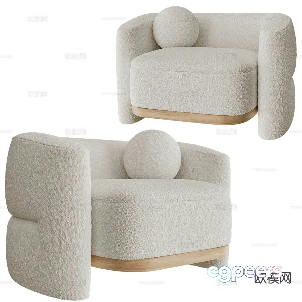 Modernature single sofa 3d model
