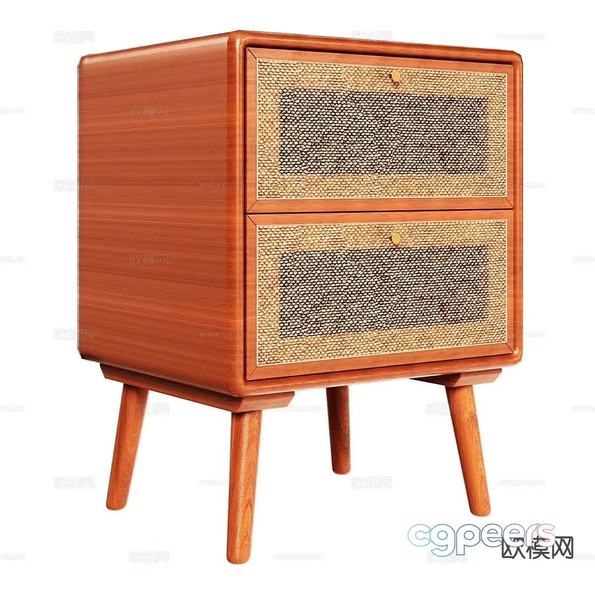 Nordic bedside table 3d model