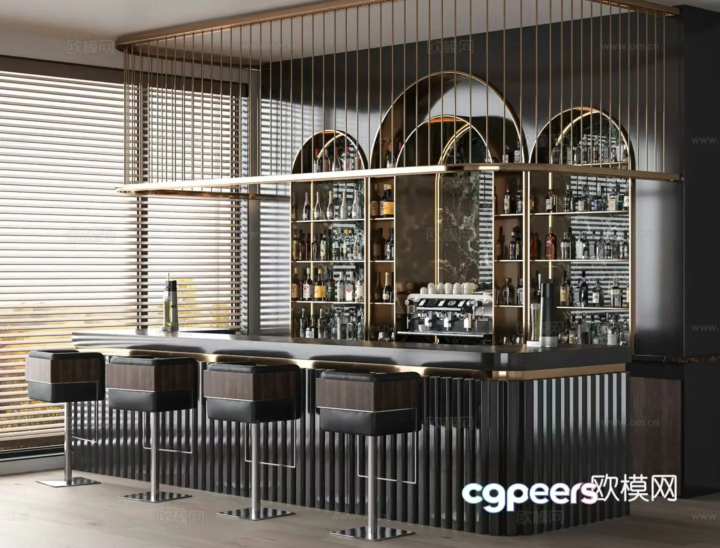 Modern bar 3d model