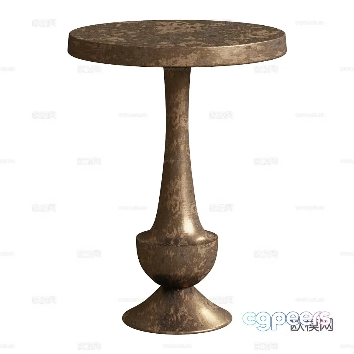 Middle-aged Ancient Angle Round 3D Model