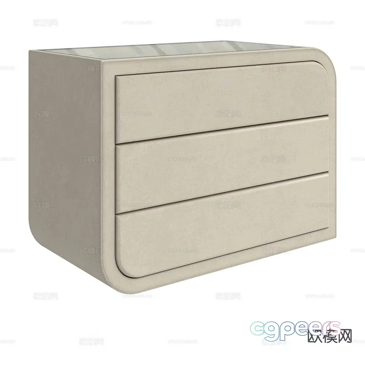 Modern bedside table 3d model
