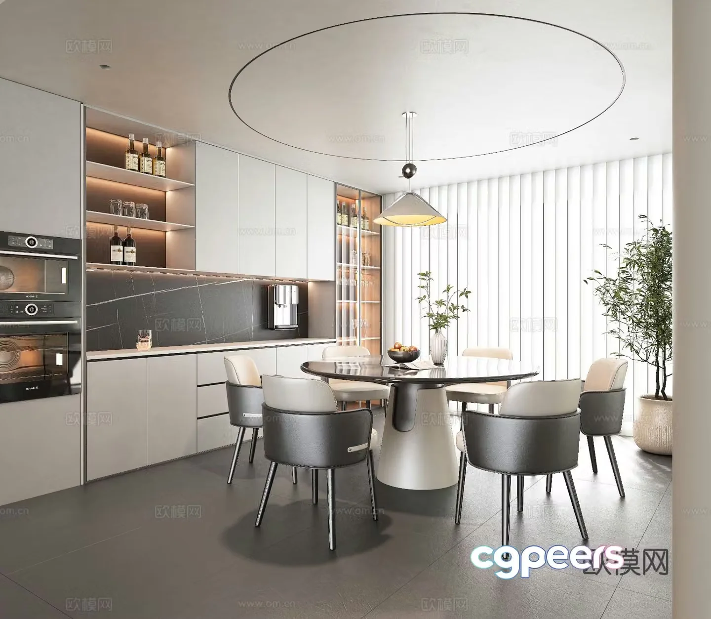 Modern restaurant 3d model