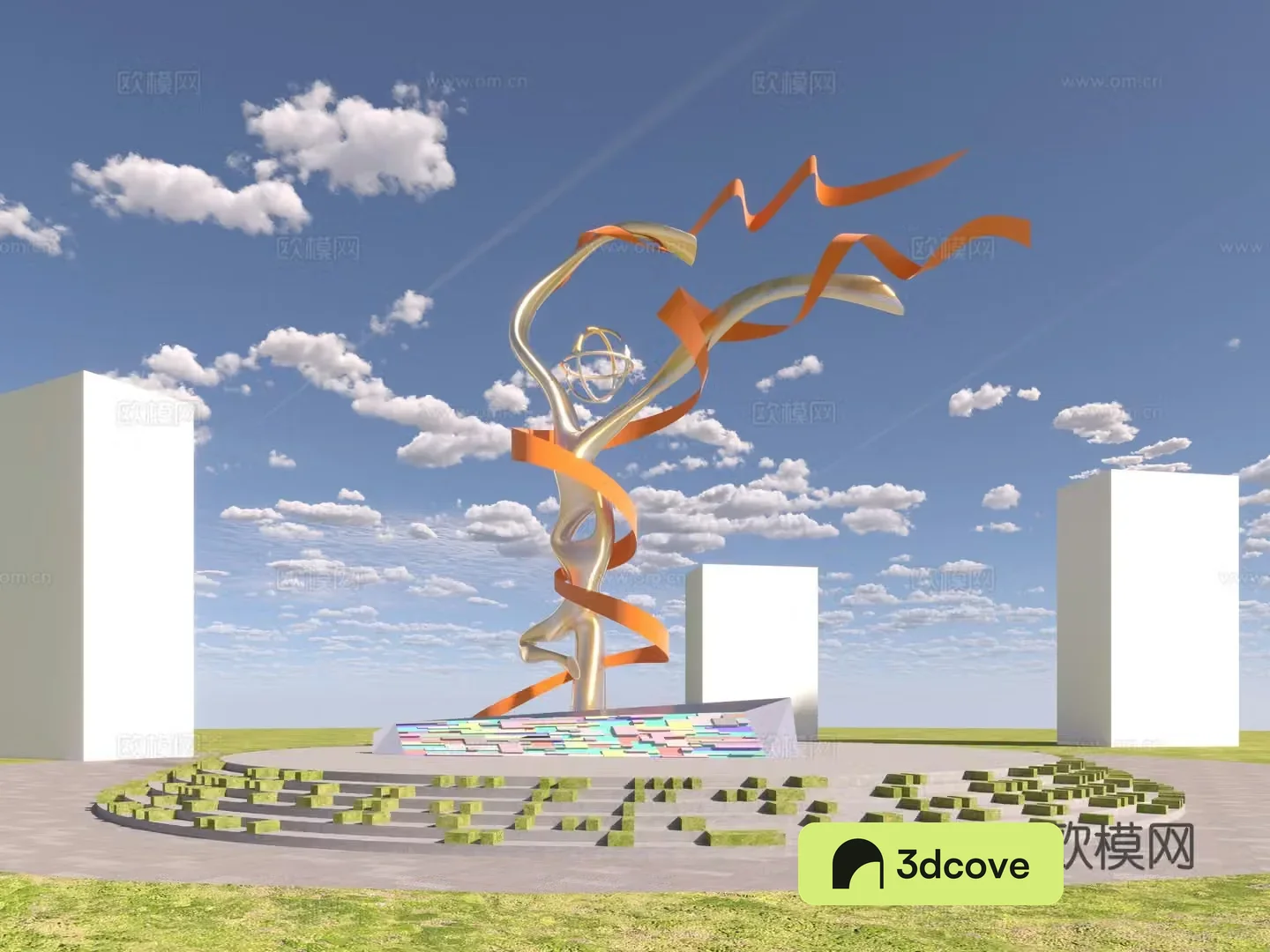 Art sculpture city landscape sculpture