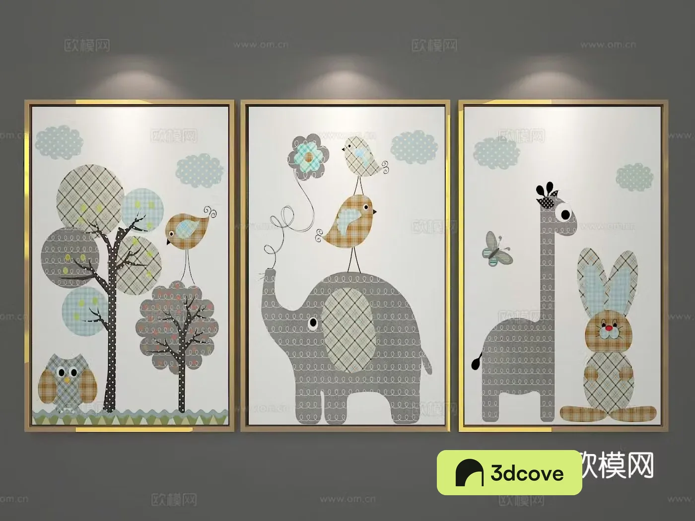 Nordic children’s painting decorative painting cartoon hanging painting