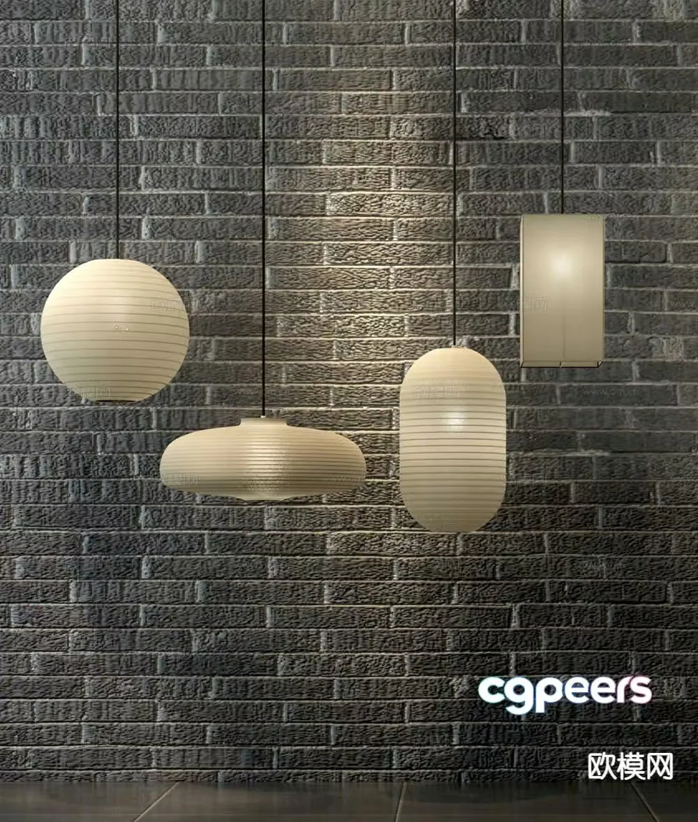 New Chinese style chandelier lantern chandelier 3d model