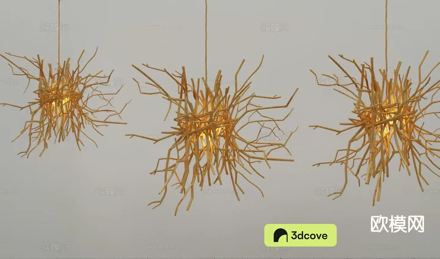 Wabi-sabi branch chandelier