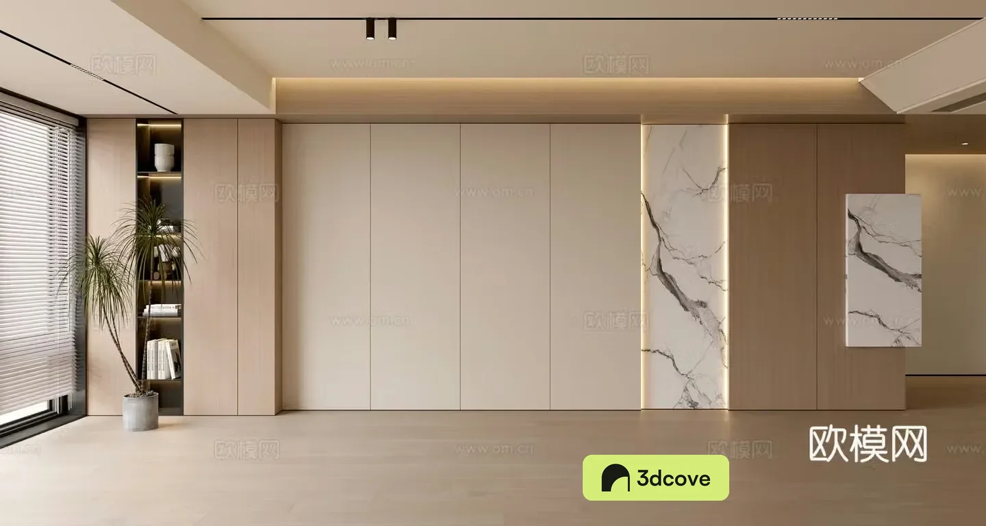 Modern simple sofa background wall modern ornament balcony cabinet living room cabinet wood veneer background wall