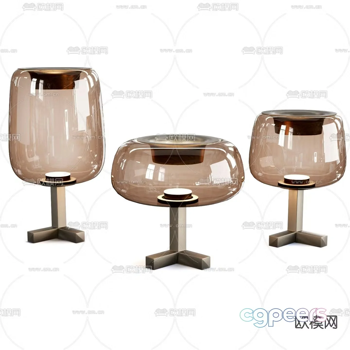 FLOS glass table lamp 3d model