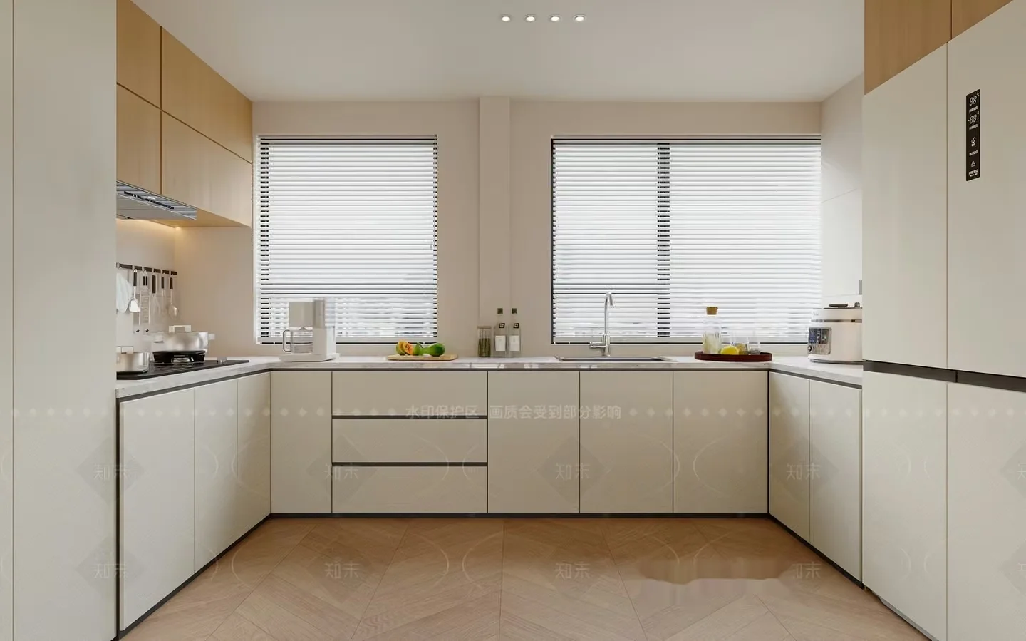 Modern Kitchen Setup 3D Model – 21367 – VRAY Render