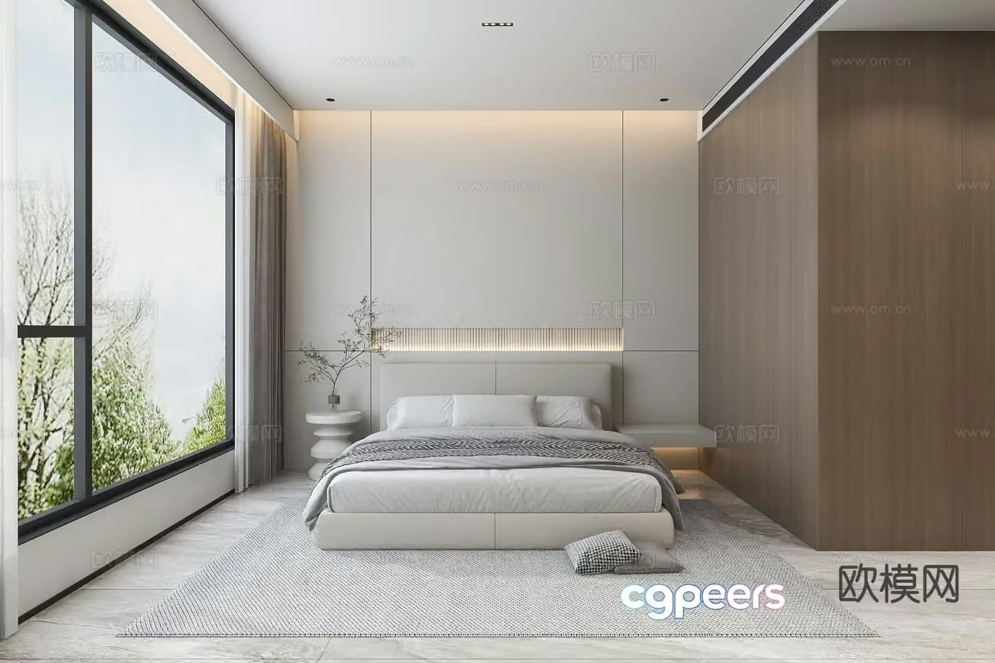 Modern bedroom master bedroom 3d model