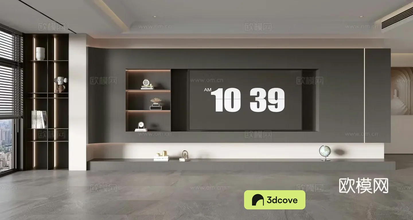 Modern TV background wall