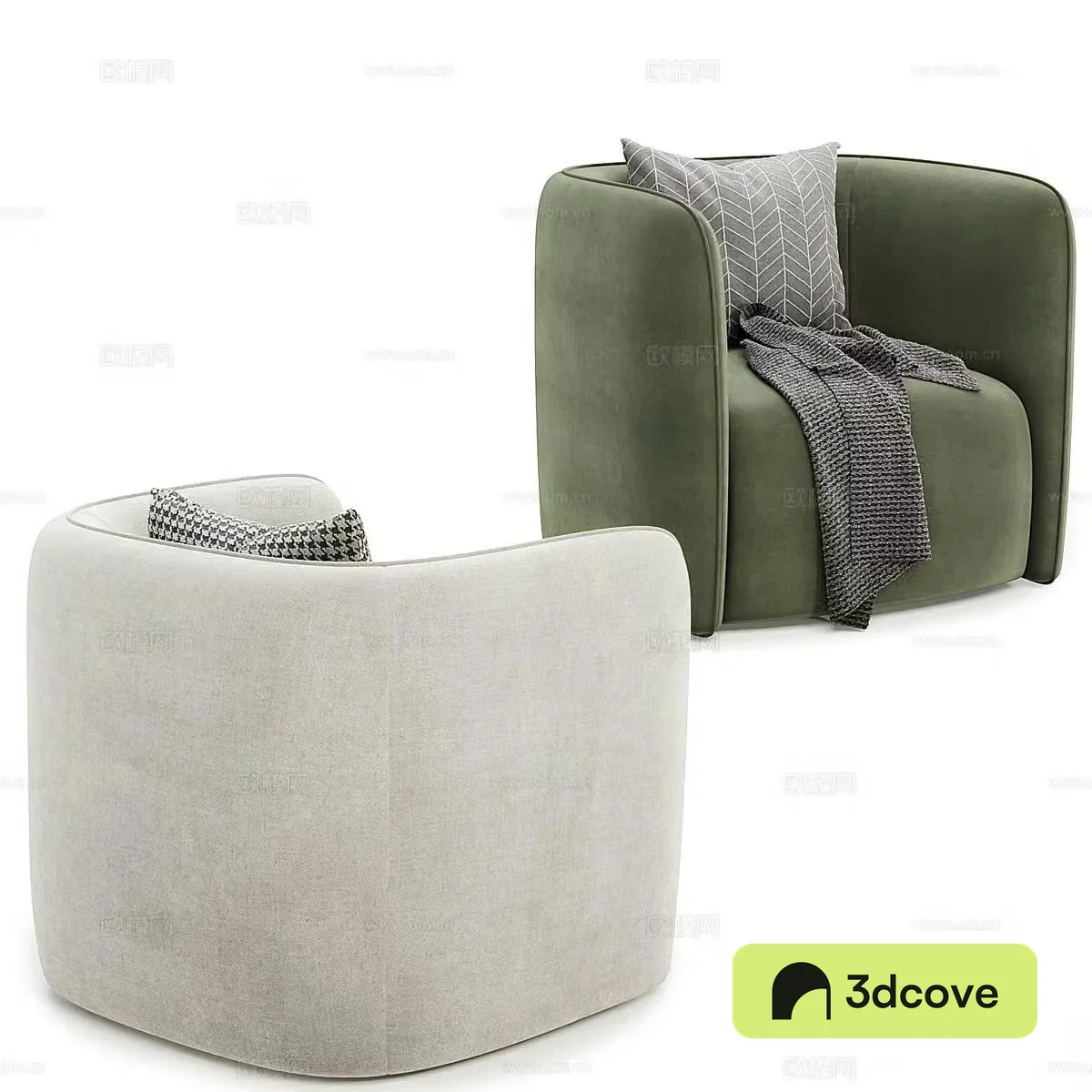 Fauteuil Italian fabric sofa single sofa chair