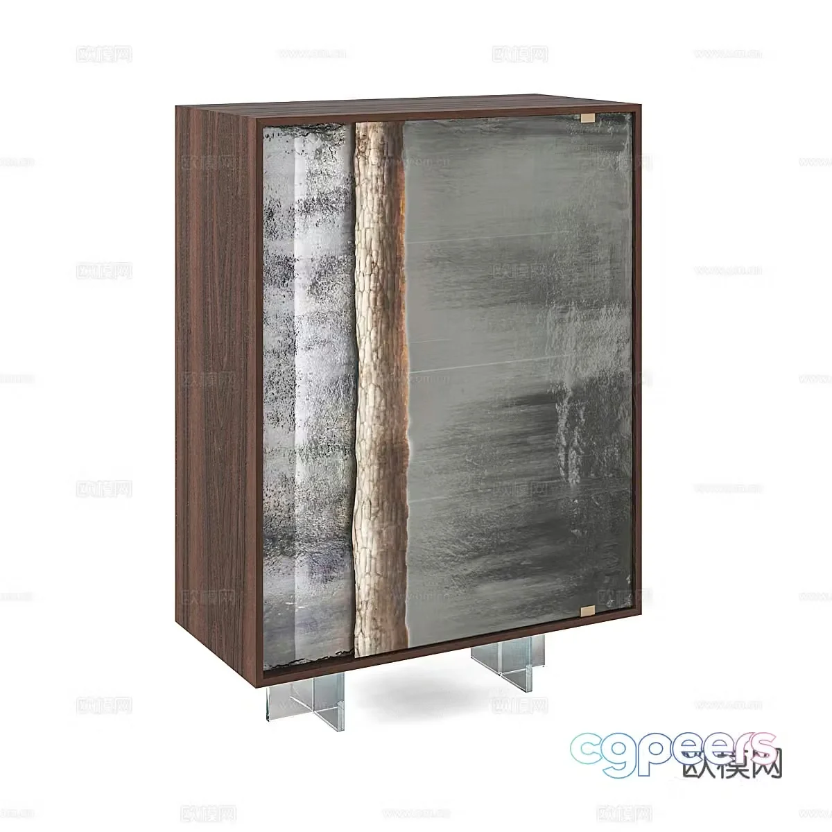 Wabi-sabi entrance cabinet 3d model