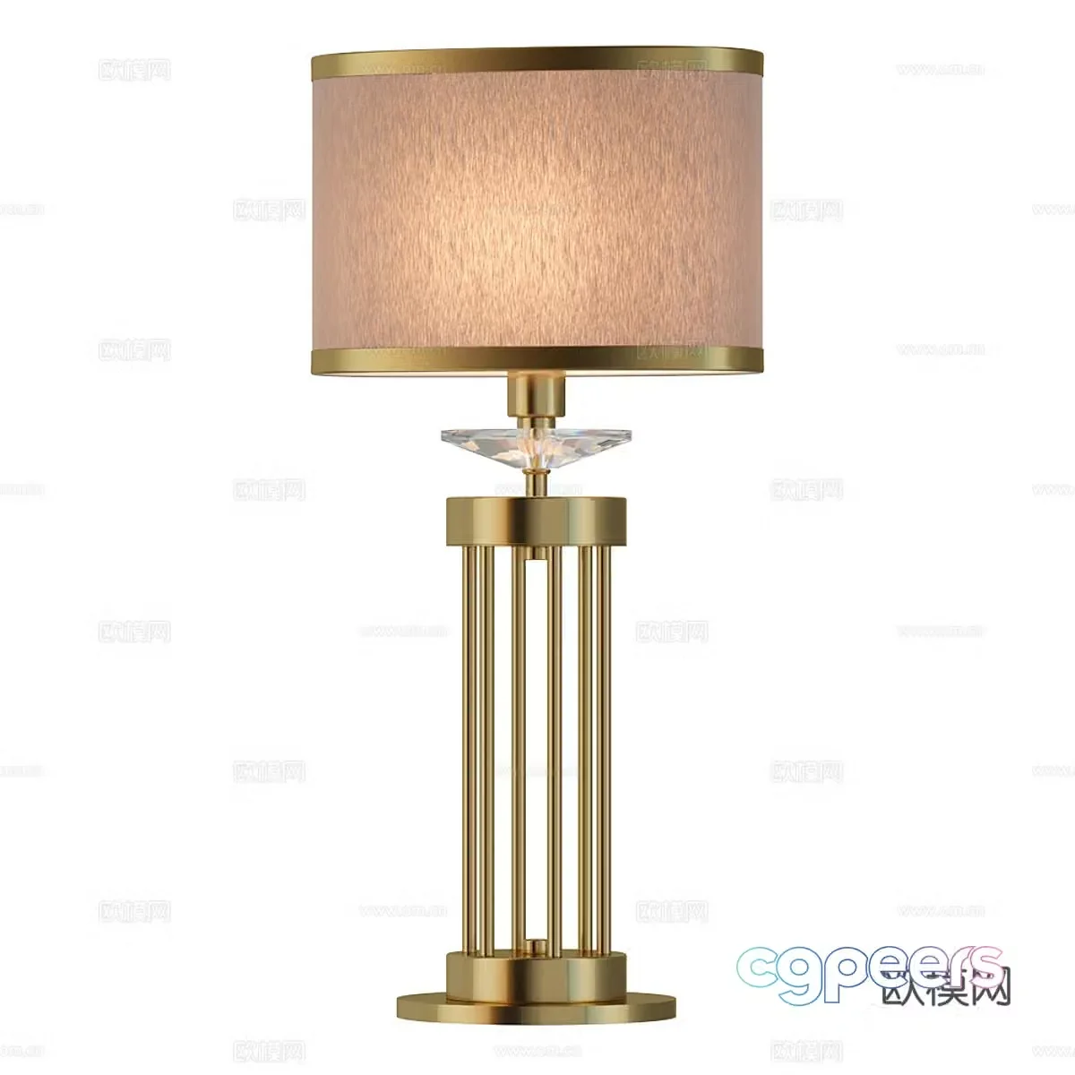 European table lamp 3D model