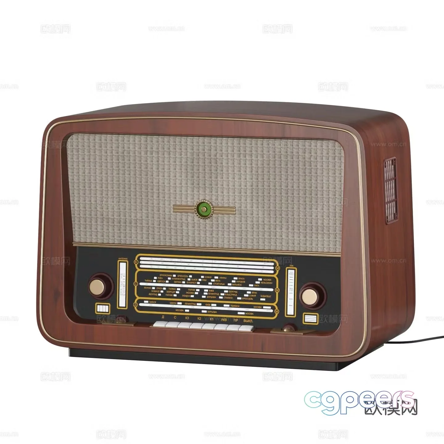 Retro radio 3d model