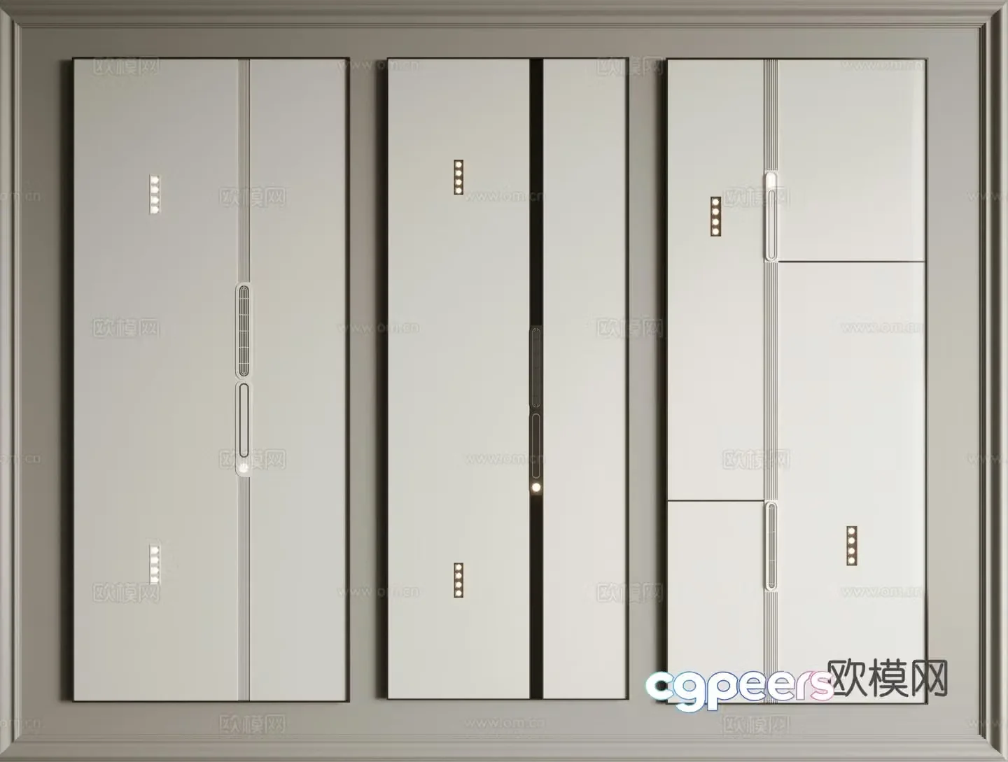 Honeycomb large panel ceiling 3D model