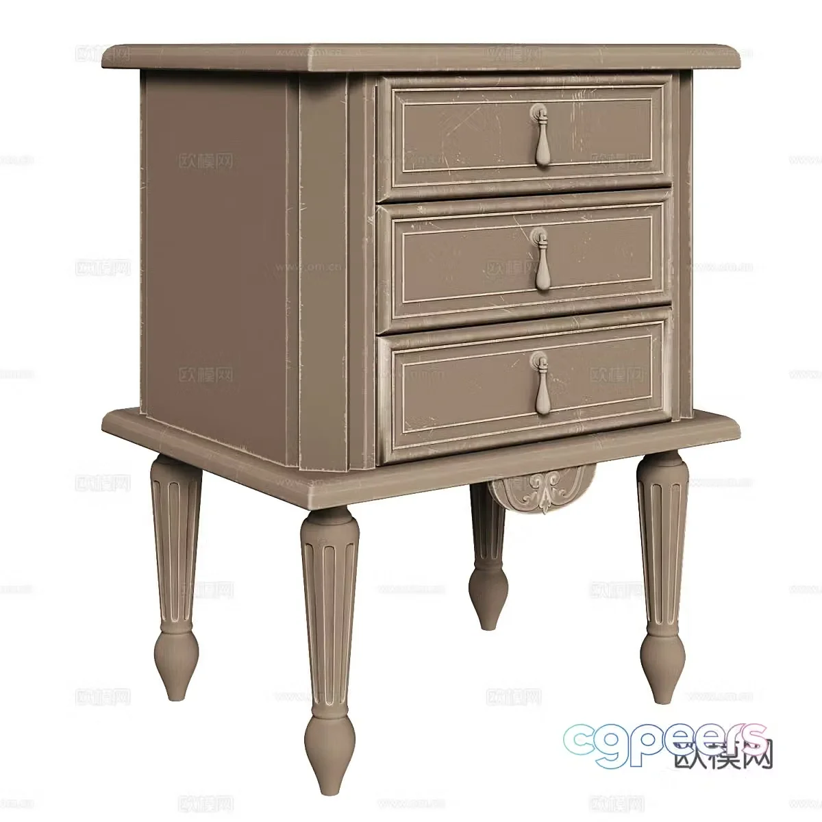 American simple bedside table bedside table simple bedside table bedroom bedside table 3D model