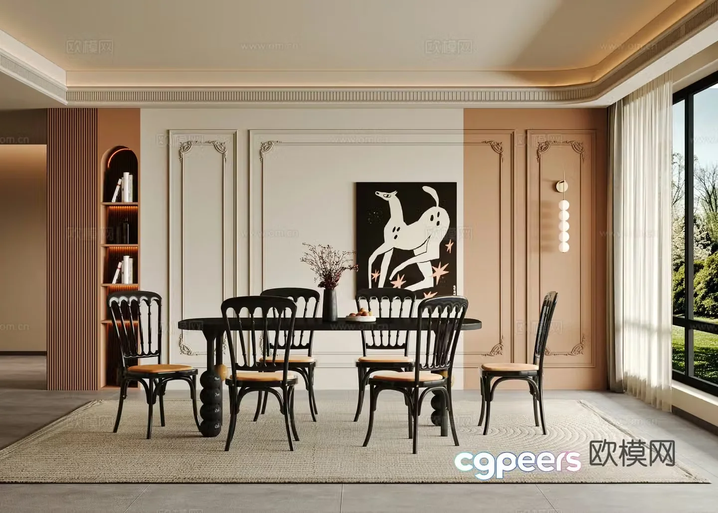 French restaurant 3d model