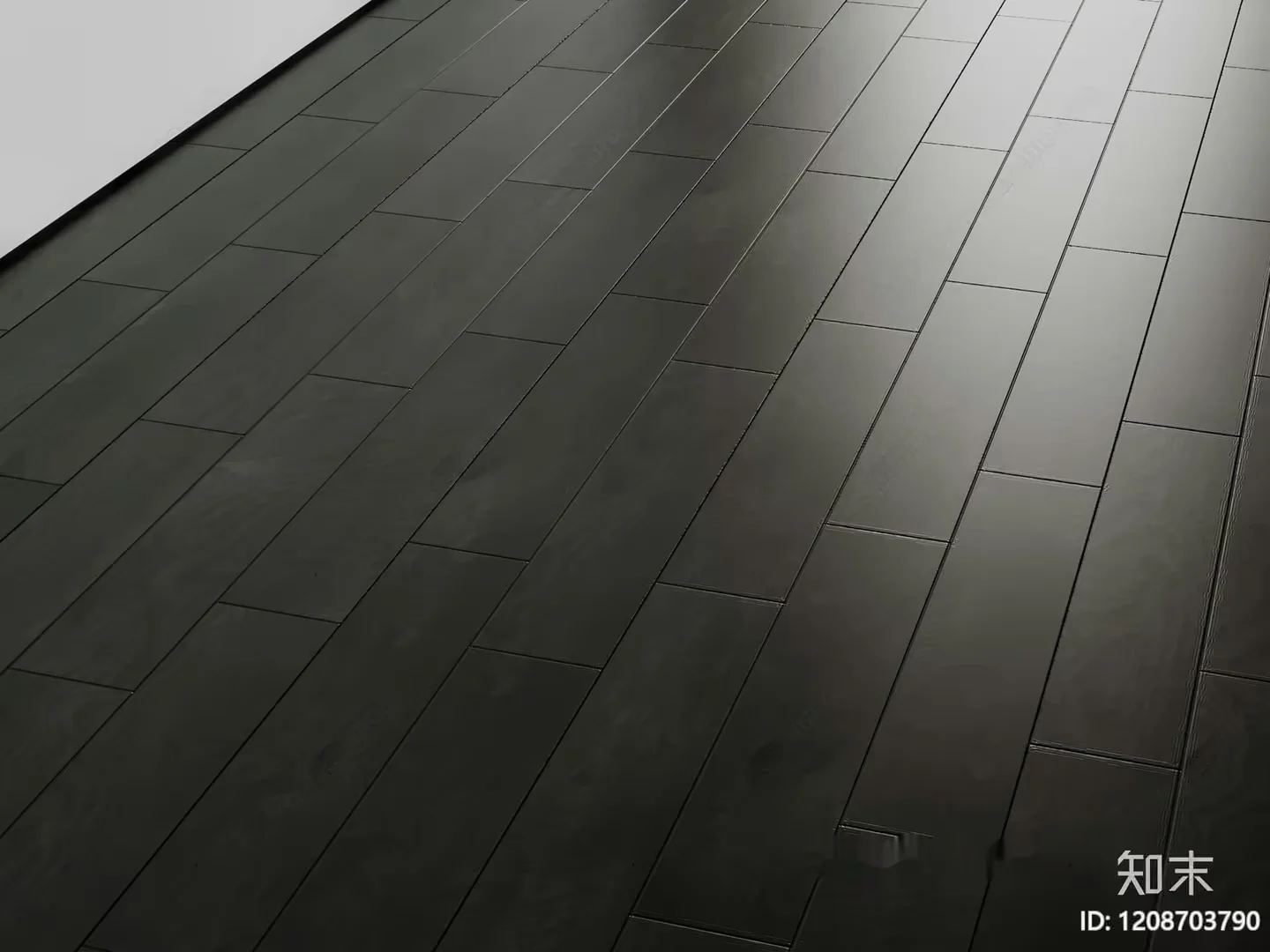 Dark Wood Floor 3D Model – 8424 – VRAY Render