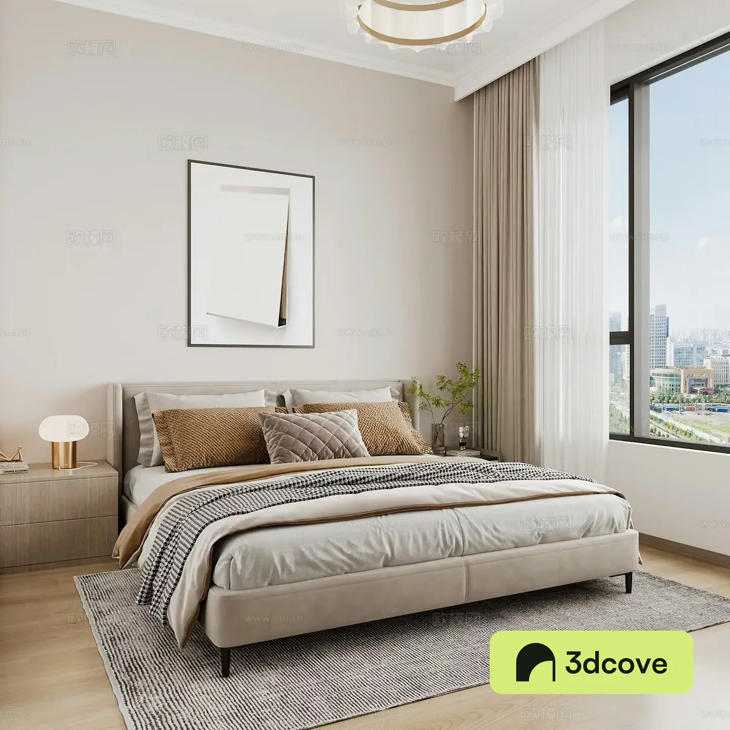 Modern home bedroom Modern bedroom Italian bedroom Simple bedroom Italian bed