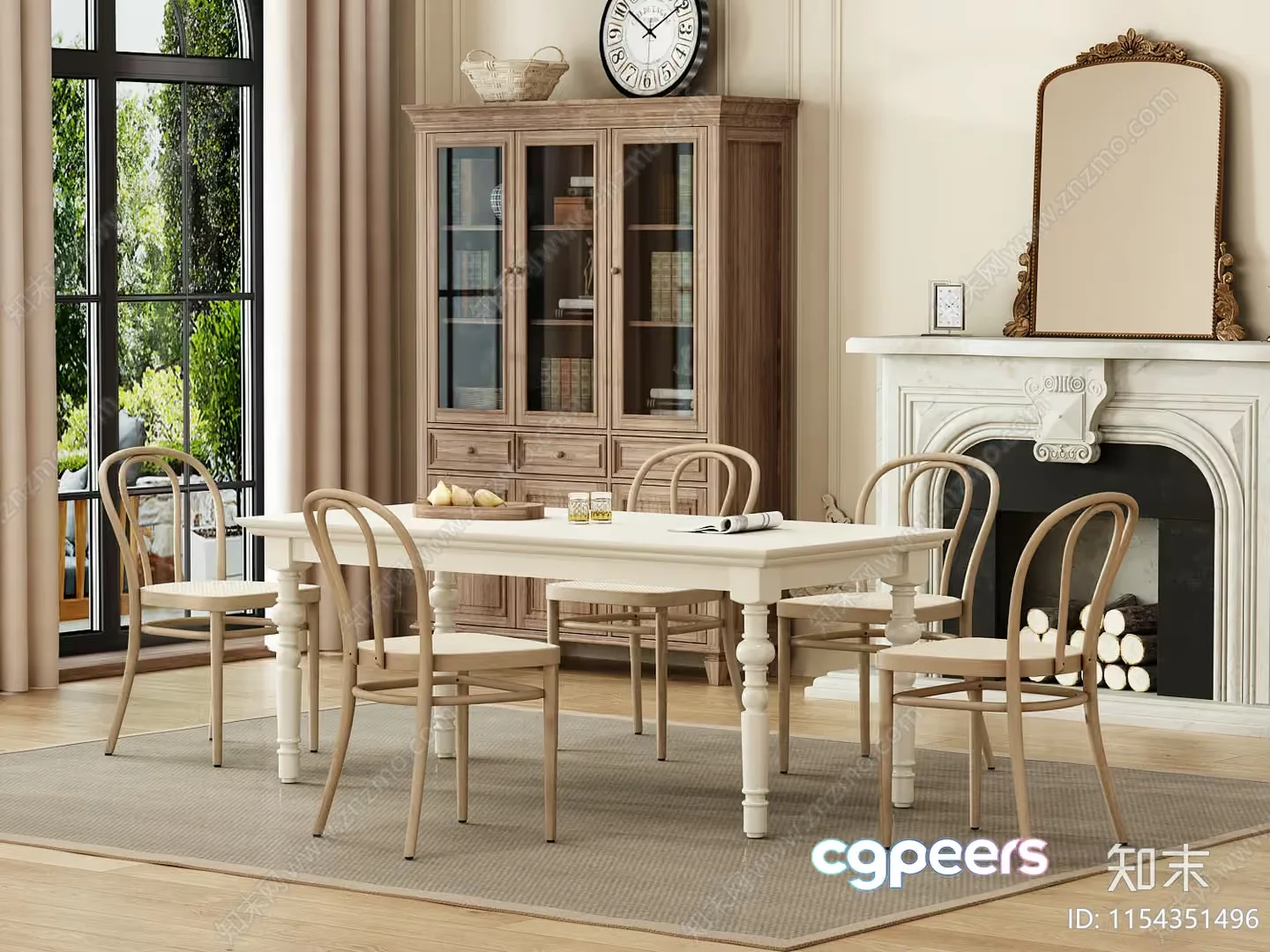 A Modern Dining Room 3D Model – 9033 – VRAY Render